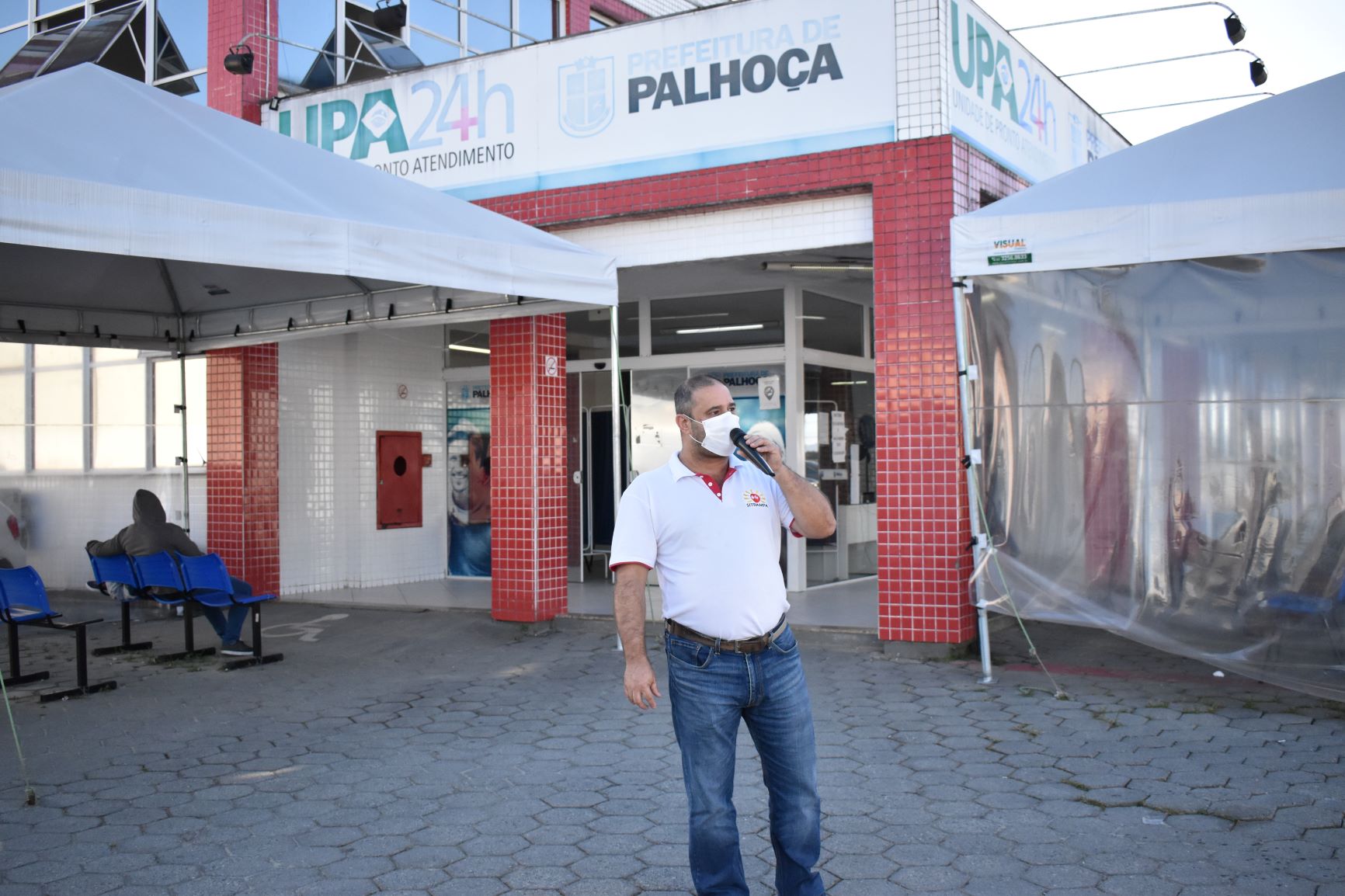 Ato em defesa dos trabalhadores da UPA 24h de Palhoça
