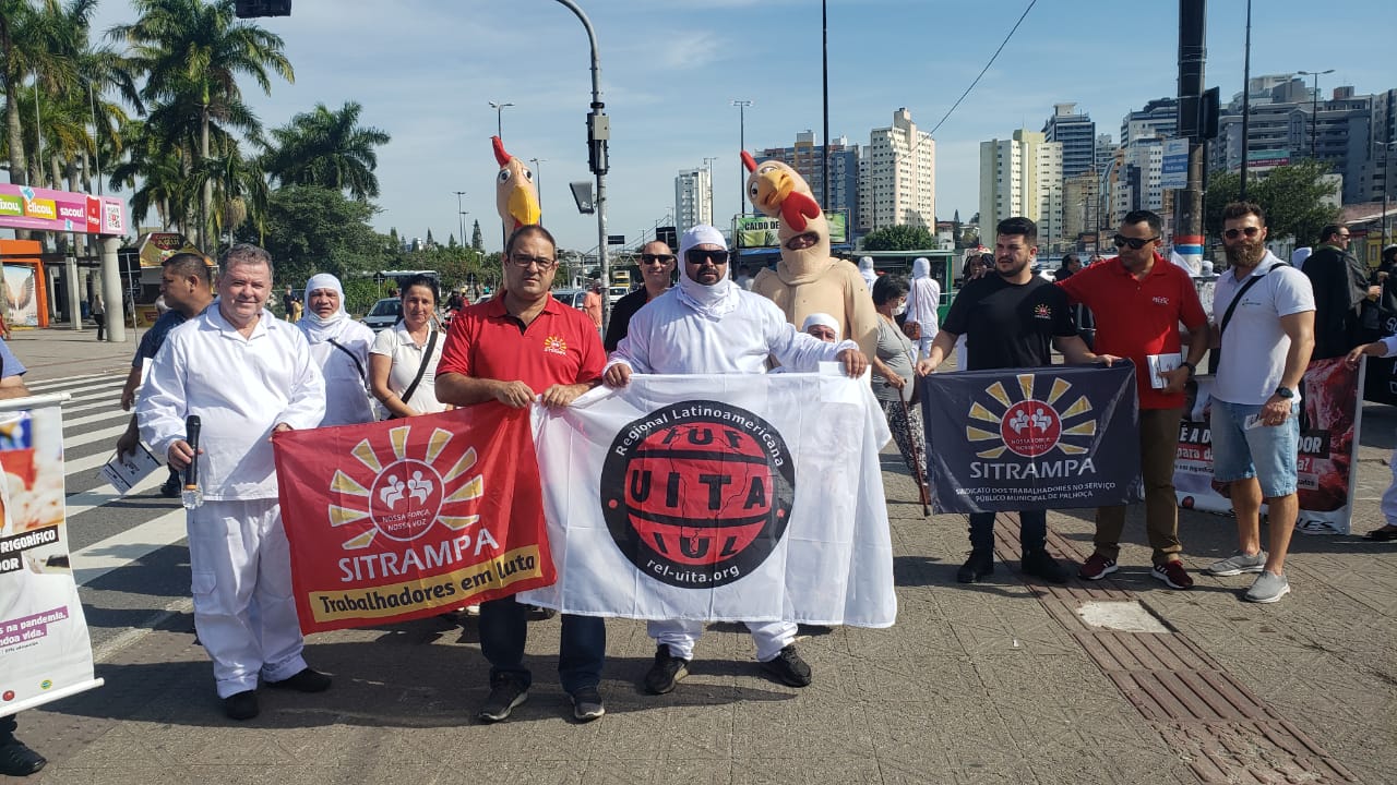Sitrampa e SEC-PH participam de ato em defesa dos trabalhadores da alimentação