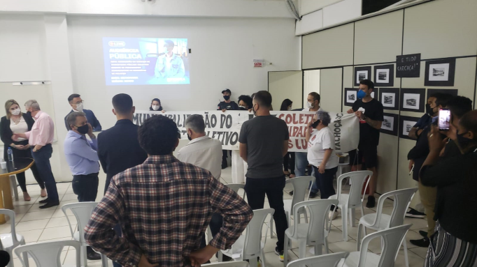 Sitrampa participa de audiência pública sobre a nova concessão do transporte coletivo de Palhoça