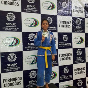 Filha de agente penitenciário fica em 1º lugar na 2ª etapa do Estadual de Jiu Jitsu Esportivo