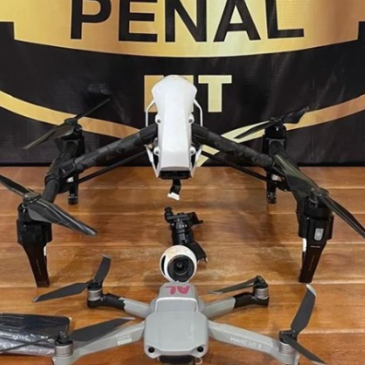 Polícia Penal já abateu 25 drones que tentaram entrar em perímetro da Penitenciária de Rondonópolis