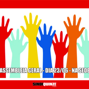 Assembleia em 23/06 discutirá conjuntura nacional e elegerá delegação para a 22ª Plenária Nacional da Fenajufe